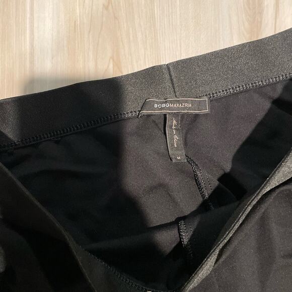 Bcbcmaxazria Women's Black Wide-Leg stretch flared Pants medium - Picture 2 of 3